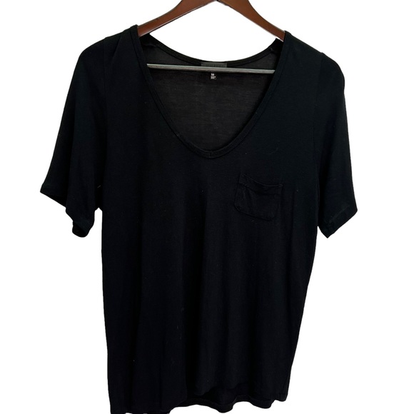 Aritzia Wilfred🖤LIBRE T-Shirt V-Neck Black XS - Picture 2 of 11